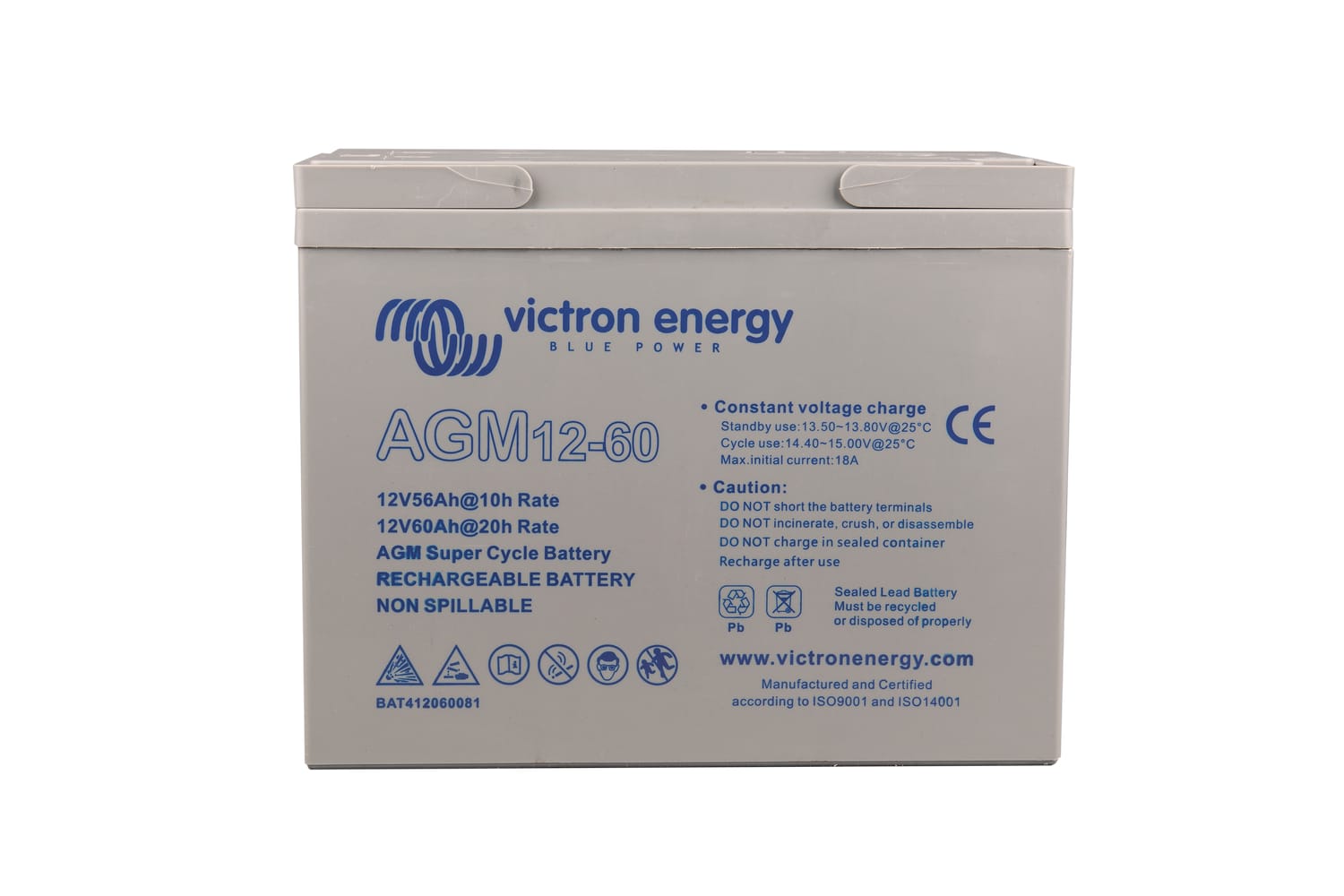 Acumulator Victron Energy AGM 12V 60Ah Deep Cycle - 1500 Cicluri - imagine 7