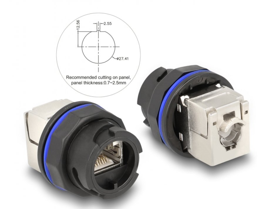 Conector RJ45 Cat.6A Ecranat Delock