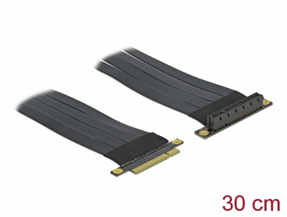 Riser PCI-E x8 Delock, cablu 30cm - imagine 1