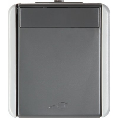 Priză SCHUKO Fontana 1P 16A IP44 Gri