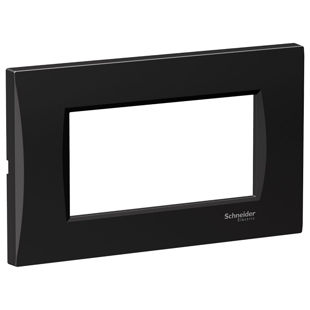 Rama 4 Module Schneider Easy Styl Negru Metalic