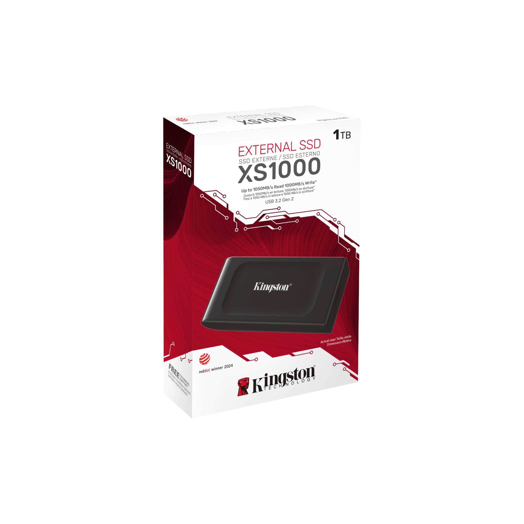 SSD Extern Portabil Kingston XS1000 1TB USB 3.2 - Negru - imagine 3