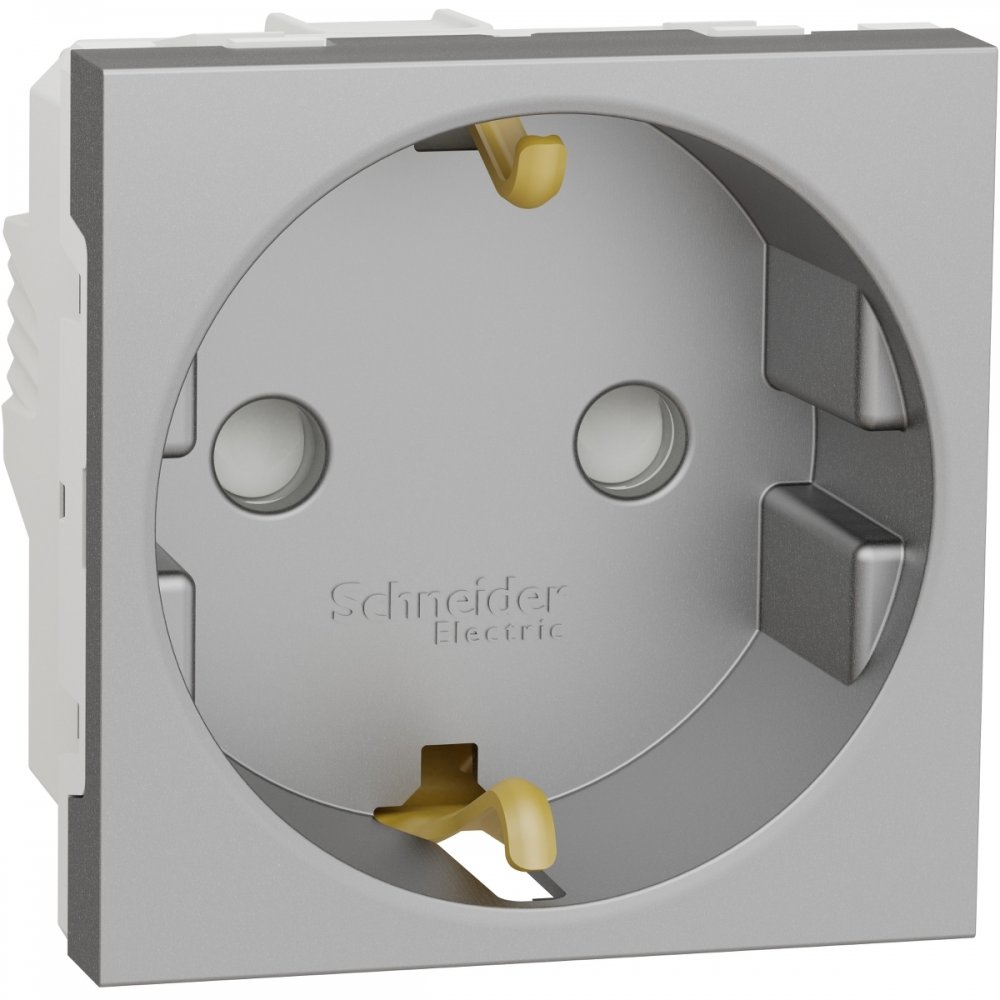 Priza Schneider 16A Unica, Aluminiu, Obturatoare