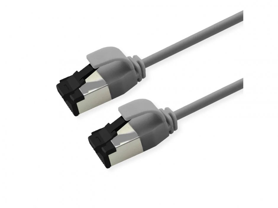 Cablu Rețea RJ45 Cat.8.1 Slim Roline 0.3m, 40 Gbps