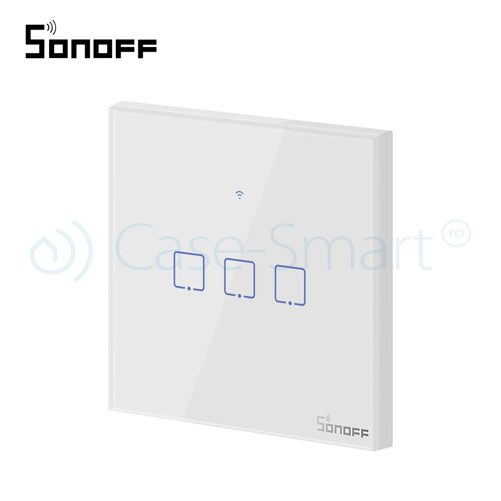 Întrerupător Triplu Touch Sonoff Wi-Fi, Control Mobil - imagine 3