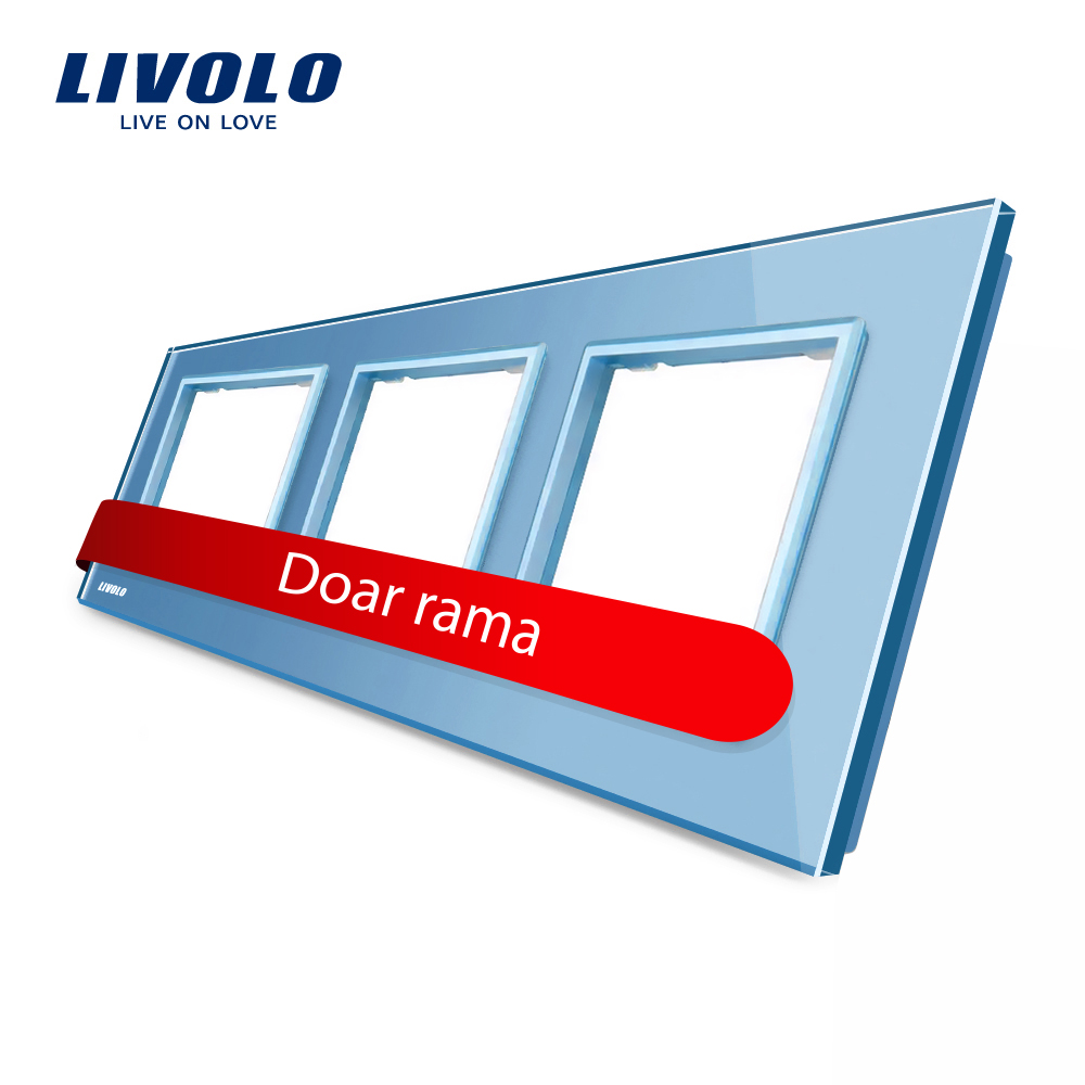 Rama Priză Triplă Livolo Sticlă, Alunecare Ușoară - imagine 13