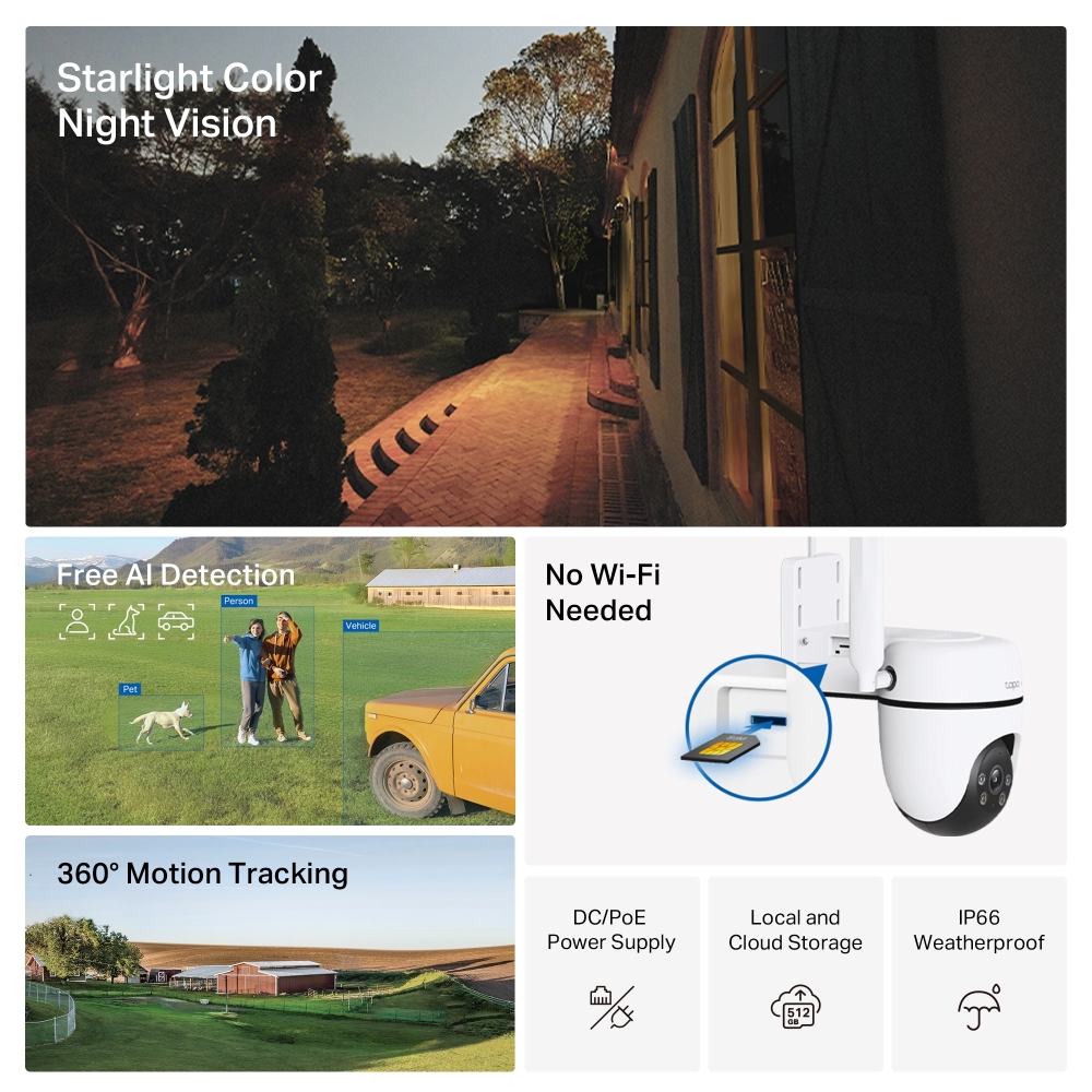 Cameră de supraveghere TP-LINK Tapo C501GW 4G LTE Pan/Tilt Exterior - imagine 2