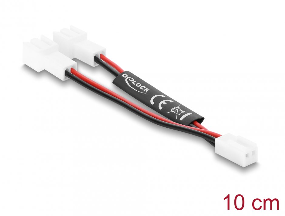 Splitter 1 x 2 pini ventilator la 2 x 2 pini M-T 10cm, Delock 91428