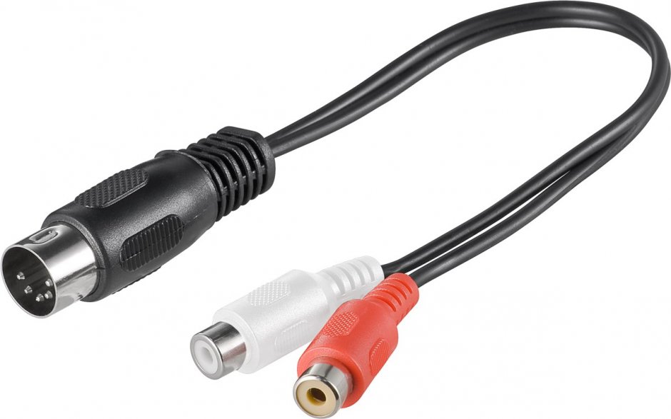 Adaptor DIN 5p la 2x RCA Goobay, 0.2m