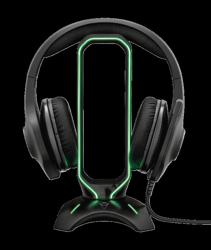 Suport Casti Trust GXT 265 Cintar RGB cu 2 Porturi USB - imagine 2