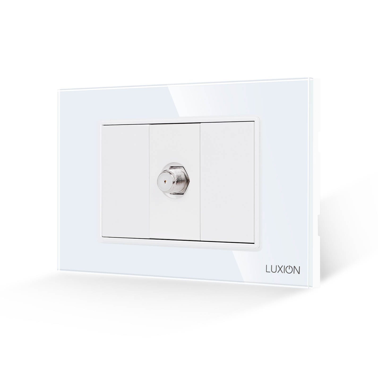 Priza TV Satelit 1M LUXION cu Ramă Sticlă, 3M, IP44