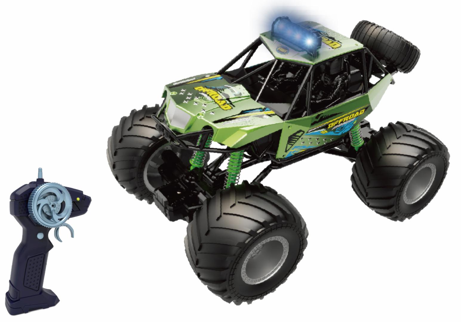 Masinuta Telecomanda Big Foot 1/10 44cm Verde - Cevodle