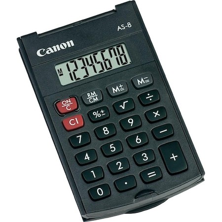 Calculator Canon AS8 8 Digiti Negru - Calcule Rapide
