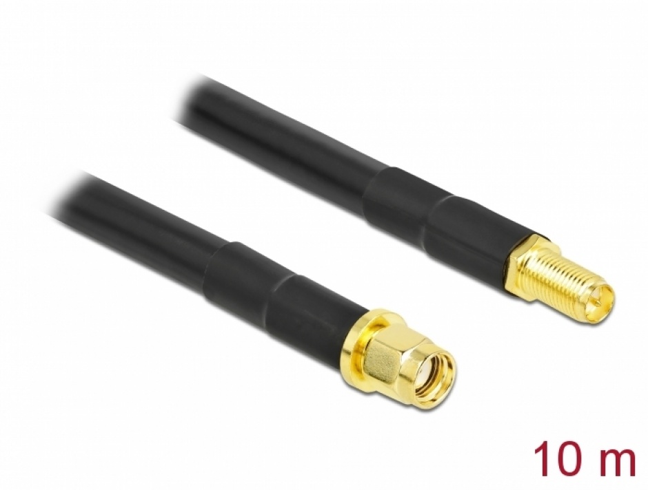 Cablu Prelungitor Delock 10m RP-SMA Low Loss