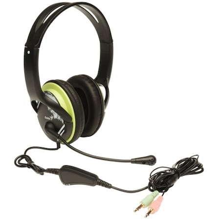 Casti Genius HS-400A cu Microfon - Jack 3.5mm, Negru