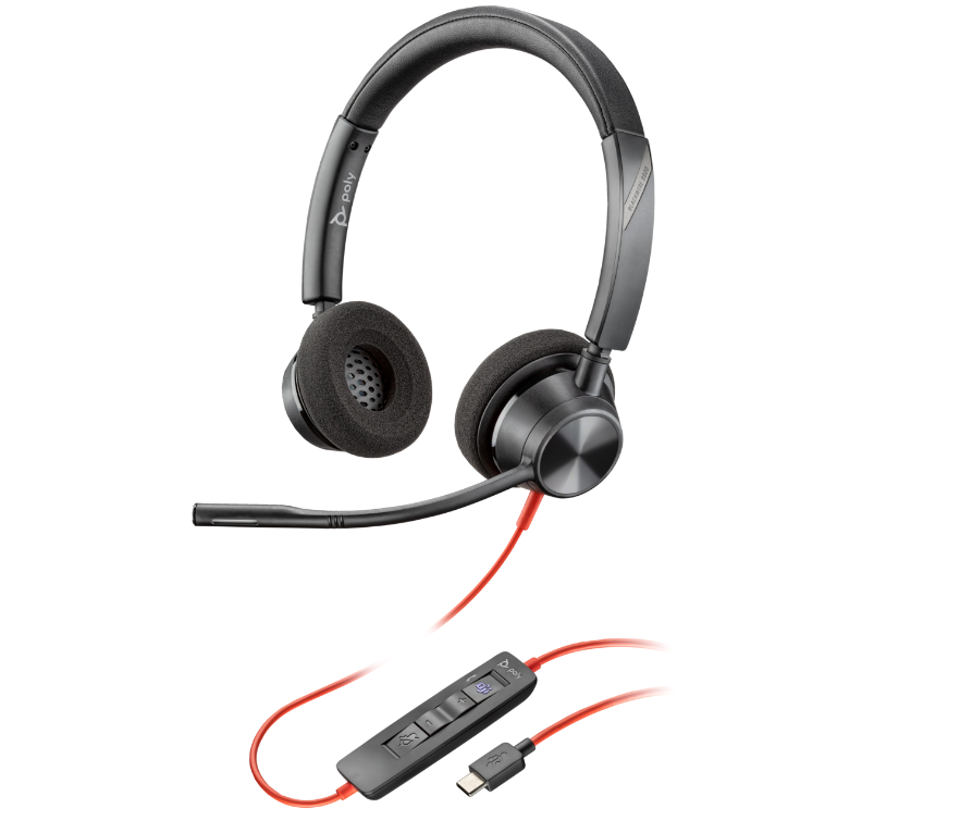 Căști Poly Blackwire 3325 Stereo USB-C Teams Profesionale