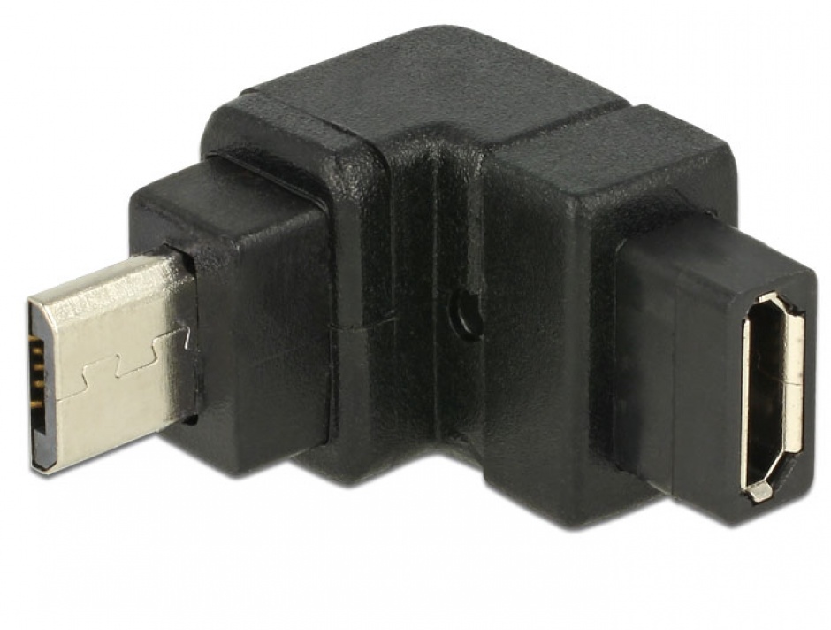 Adaptor Micro USB Unghi Drept 90° Delock