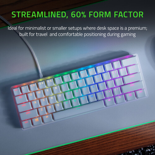 Tastatură Gaming Razer Huntsman Mini Switch Optic Purple Alb - imagine 2