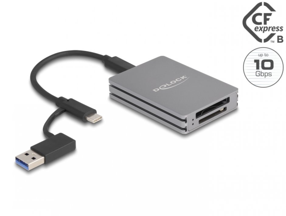 Cititor Carduri SD/CFexpress USB-C Delock