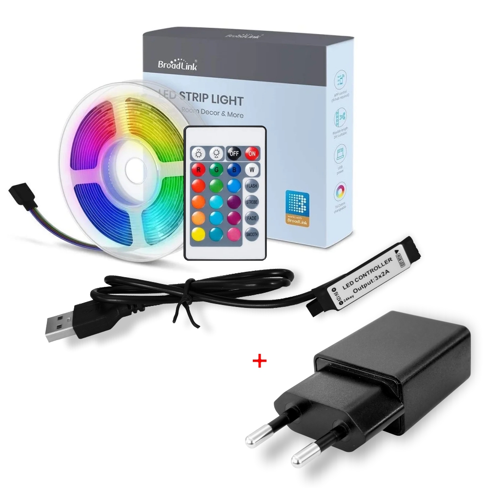 Banda LED BroadLink 3m, Control Vocal + App - imagine 3