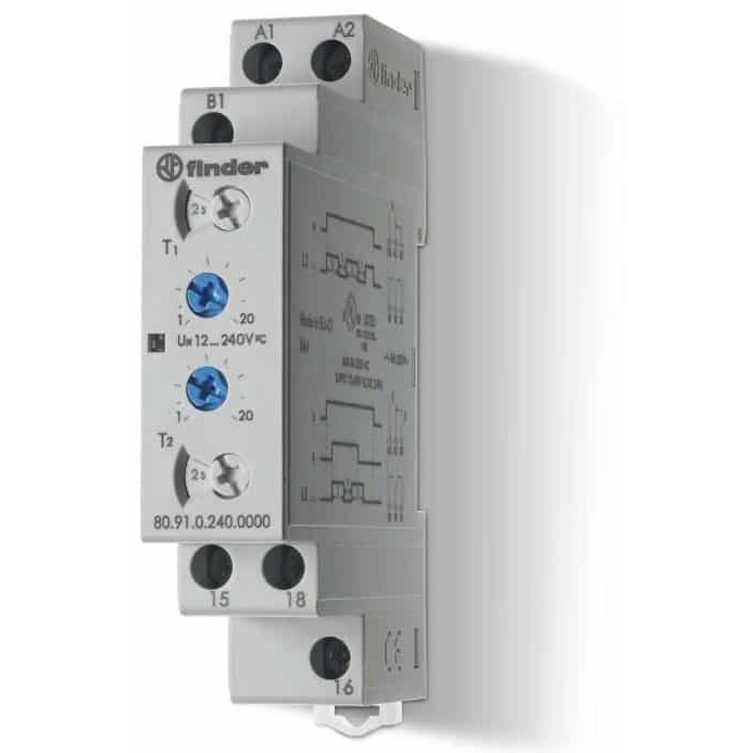Releu timp intermitent Finder 80.91, 16A, Multitensiune