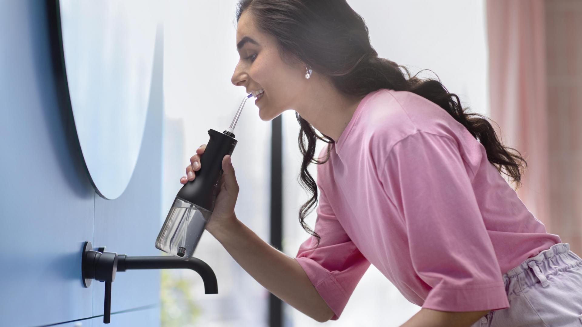 Irigator Bucal Philips Sonicare Flosser 3000 QuadStream Negru - imagine 6