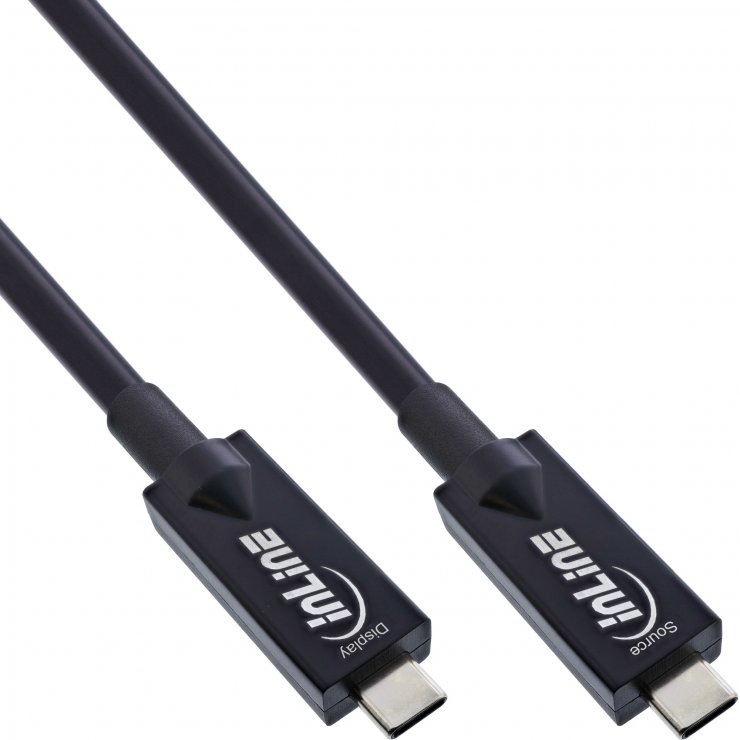 Cablu Optic USB-C 15m 4K 144Hz 60W Inline