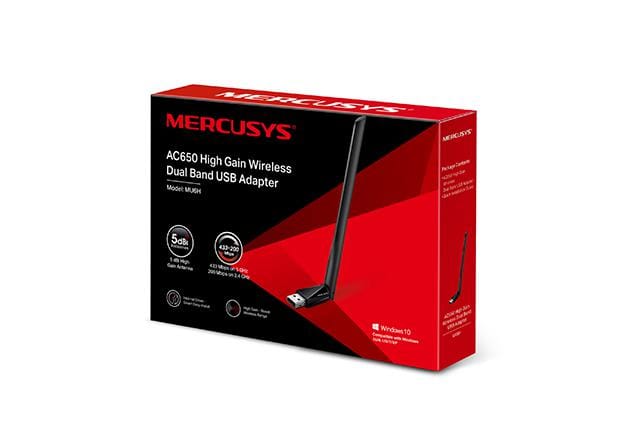 Adaptor Wireless MERCUSYS MU6H AC650 Dual-Band USB - imagine 3