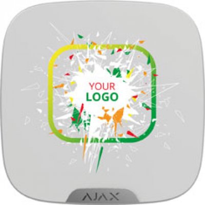 Ajax BrandPlates WH Logo Alb pentru StreetSiren