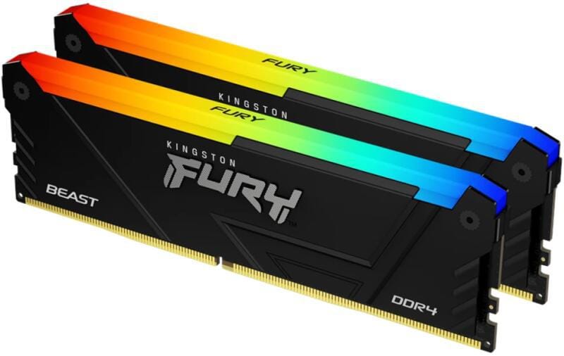 Kingston Fury Beast RGB 32GB DDR4 3600MHz - Performanță Gaming - imagine 2