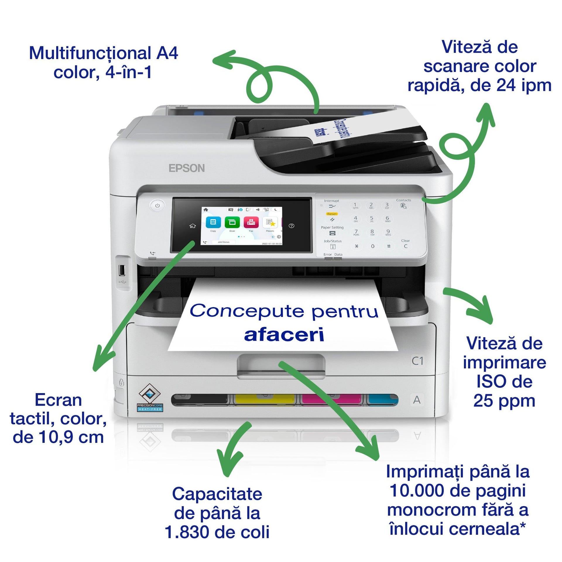 Multifuncțional Epson WF-C5890DWF A4 Color 34ppm Duplex Wi-Fi - imagine 11