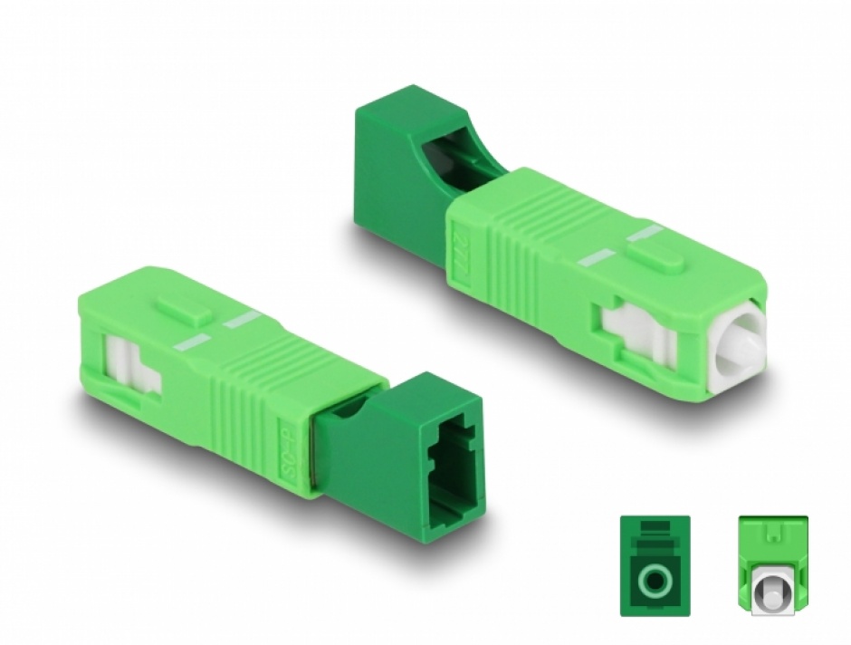 Adaptor Hybrid SC-LC Simplex, Verde, Delock 87940