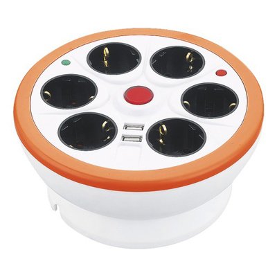 Prelungitor Strohm 6 Prize + USB, 1.5m