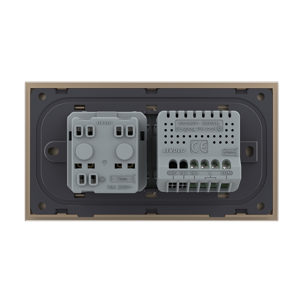 Intrerupator si Priza Livolo cu Rama Sticla - imagine 12