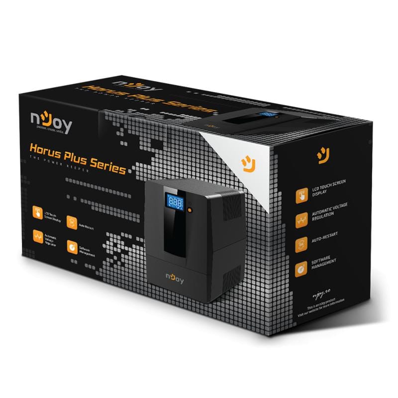 UPS NJOY Horus Plus 800 800VA/480W cu Ecran LCD Tactil - imagine 5