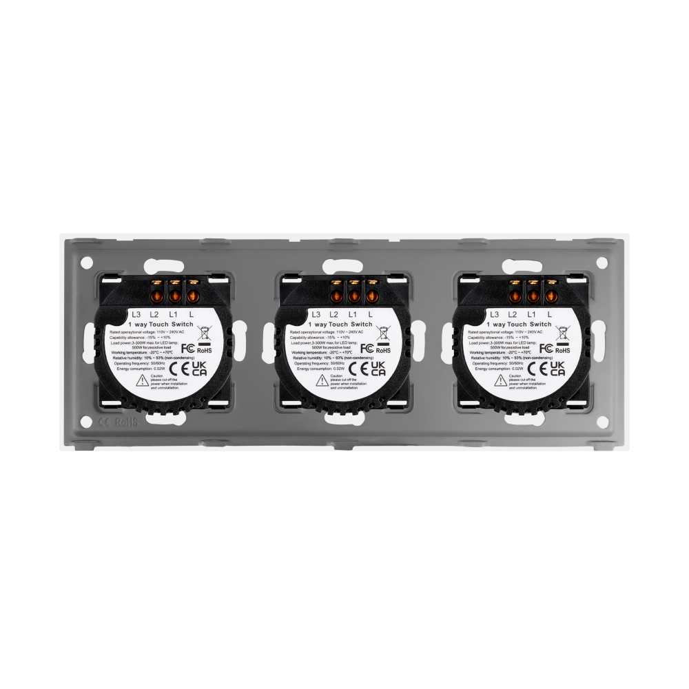 Intrerupator Touch Sticla LUXION, 3 Module IP45 - imagine 4
