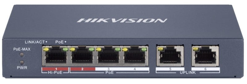 Switch PoE Hikvision 4 Porturi 60W Management