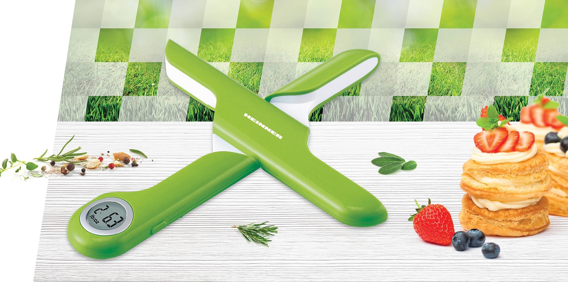 Cântar bucătărie HEINNER HKS-FD5GR 5kg Verde - imagine 3