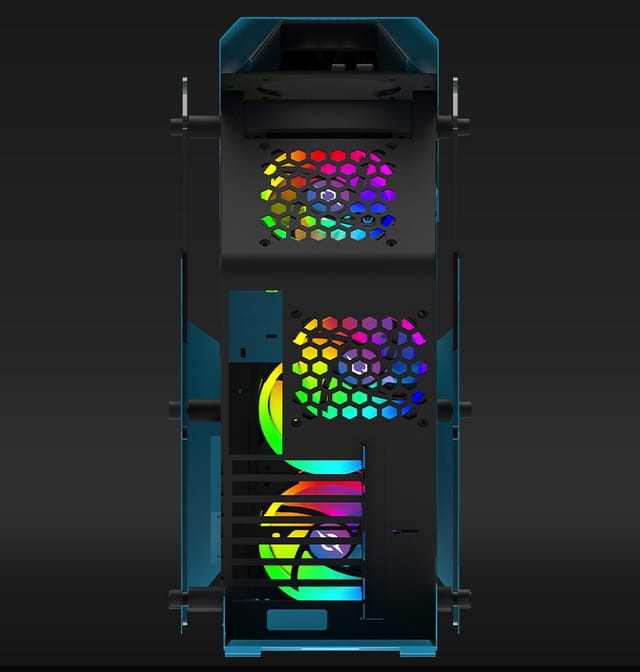 Carcasă Gaming Aqirys Procyon Mid Tower ARGB Albastru - imagine 6