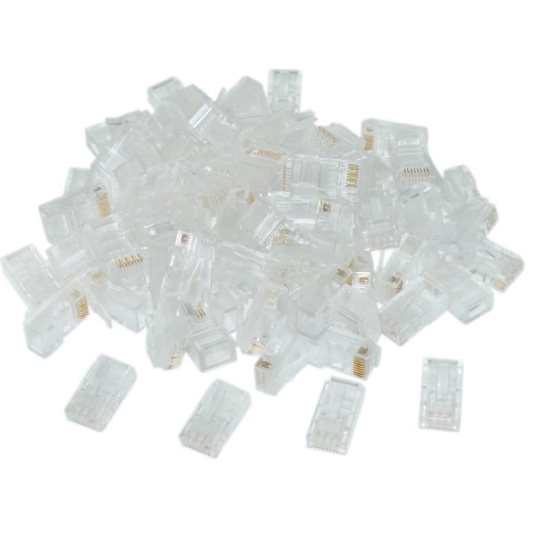 Mufă RJ-45 Cat6 Gembird, 100 bucăți, conectori aurați - imagine 2