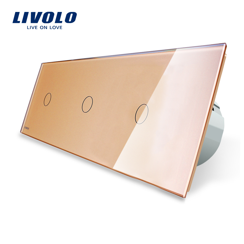 Intrerupator Triplu Touch Livolo, Sticla, LED - imagine 15