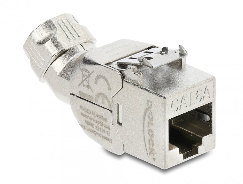 Keystone Delock RJ45-LSA Cat.6A Tool-Free, Unghi 45°