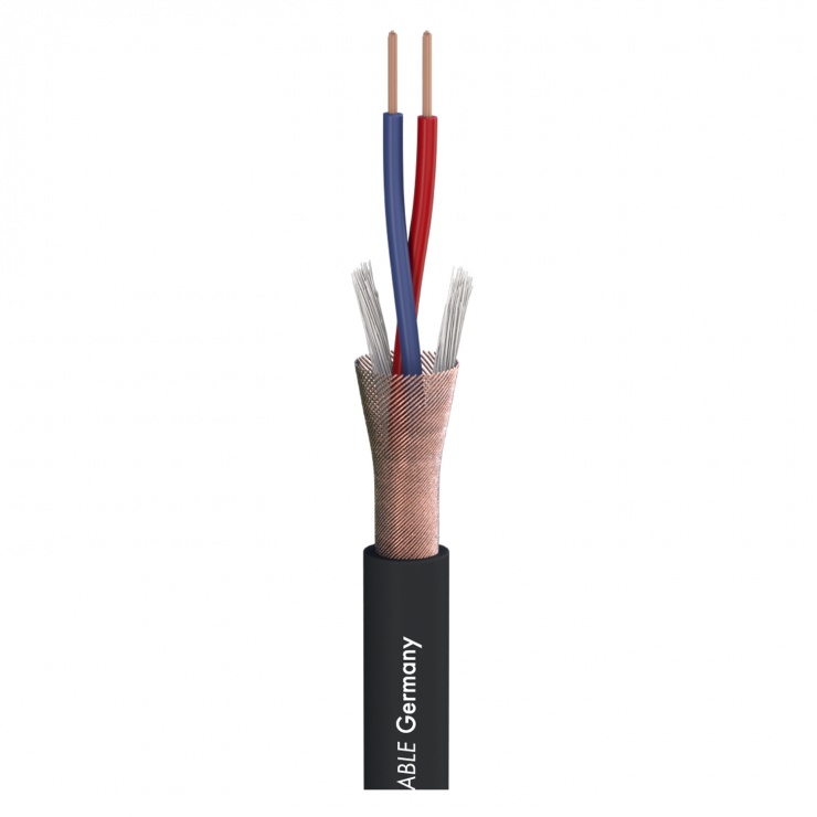 Cablu Microfon OEM 2x0.22mm, OFC, Negru