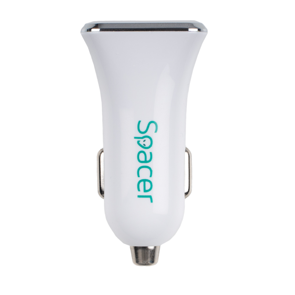 Alimentator Auto SPACER 38W QC+PD USB-C alb - imagine 4