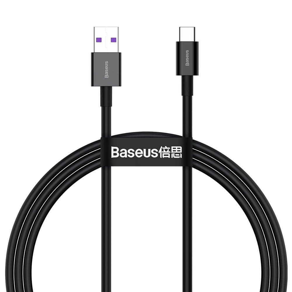 Cablu USB-C Baseus Superior 1m - Fast Charging 66W Negru - imagine 2