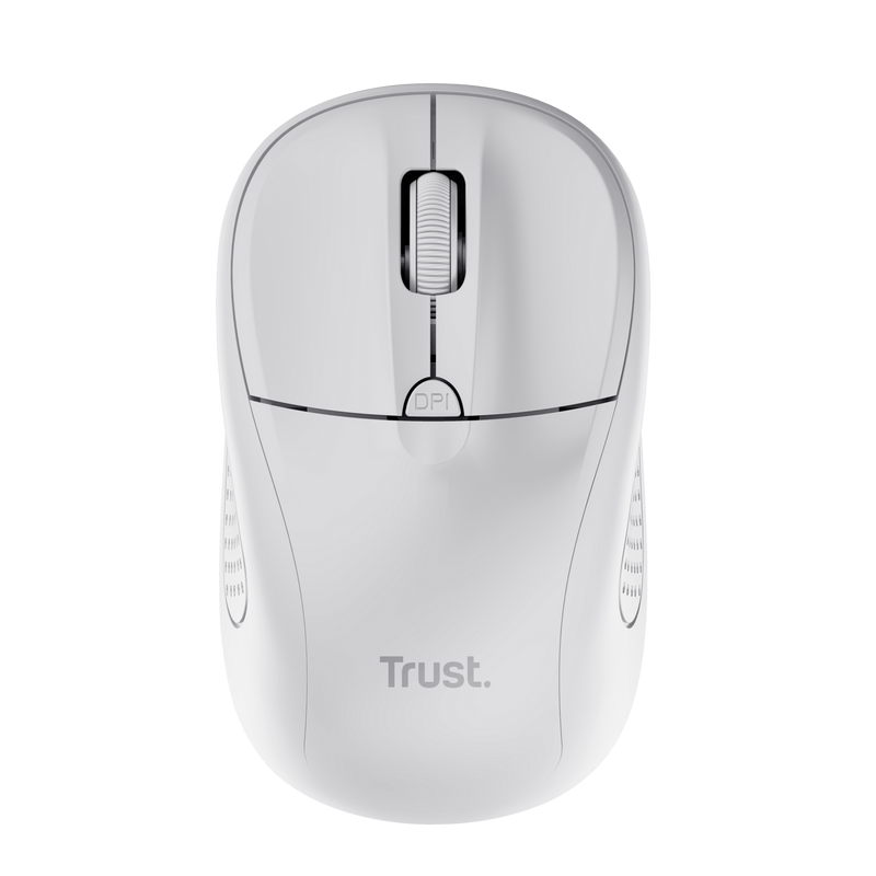 Mouse Trust Wireless Optical rezolutie maxima 1600 DPI, 4 butoane, 2 baterii tip AAA, alb