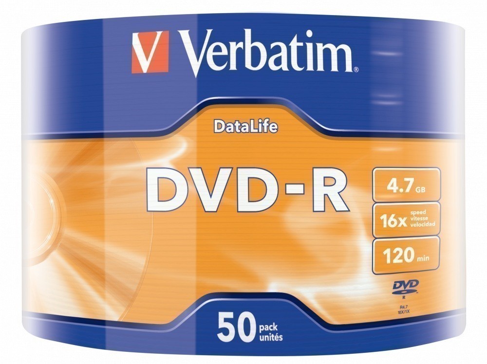 DVD-R Verbatim 4.7GB 16x 50 buc - Calitate Profesională