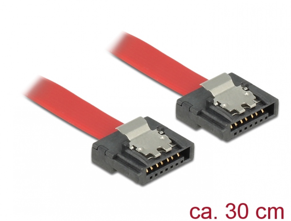 Cablu SATA III Flexi 30cm Rosu Delock