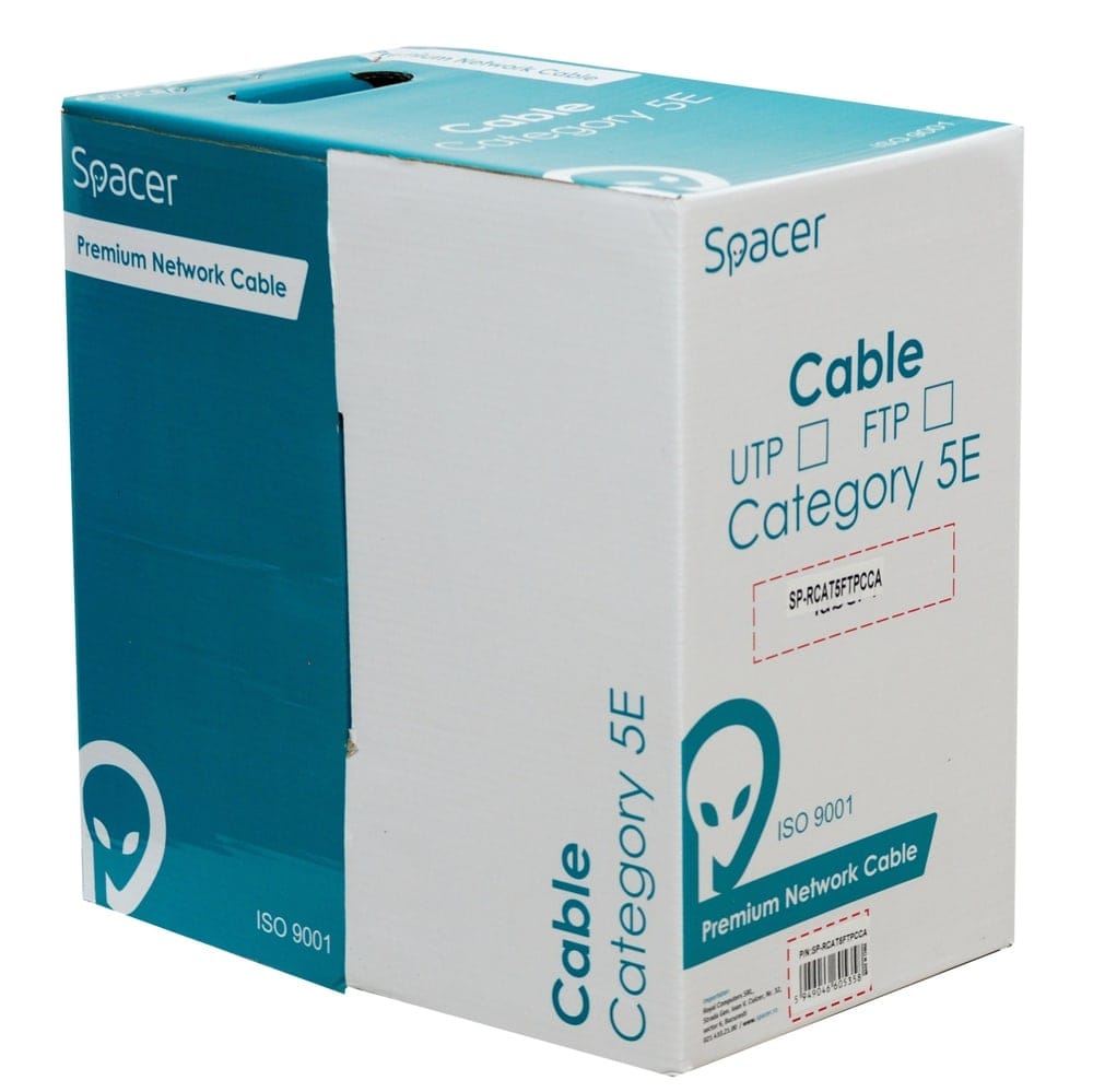 Rola Cablu Cat5e FTP Spacer 305m CCA Ecranat AWG24 - imagine 2