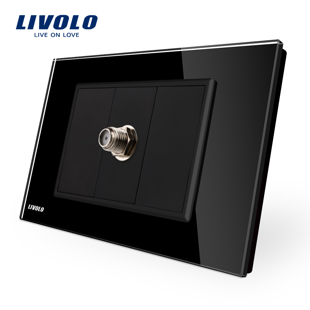 Priză TV Satelit Livolo, Sticlă, Standard Italian - imagine 2